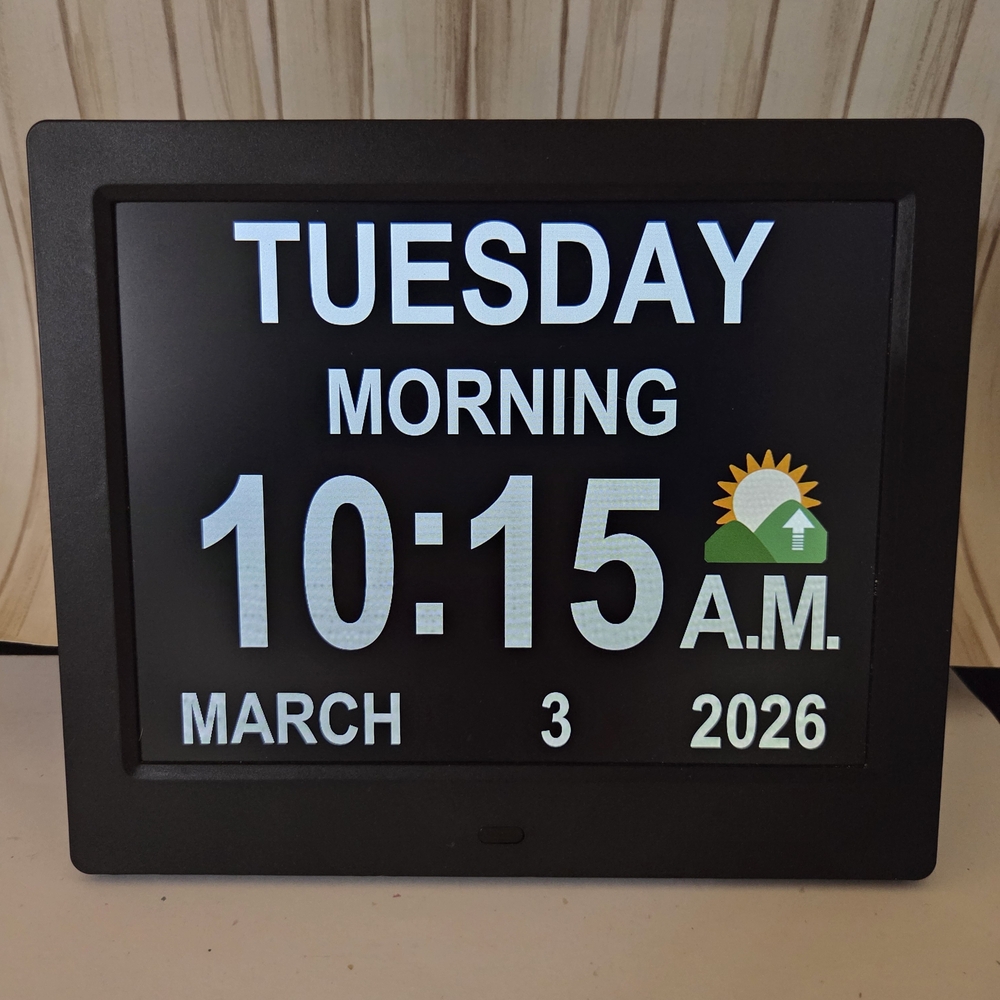 Digital Day Clock with Large Display